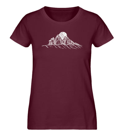 Drei Zinnen - Damen Premium Organic T-Shirt berge wandern Weinrot