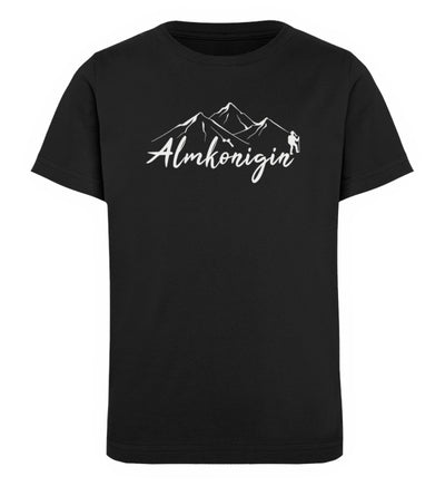 Almkönigin - Kinder Premium Organic T-Shirt wandern Schwarz
