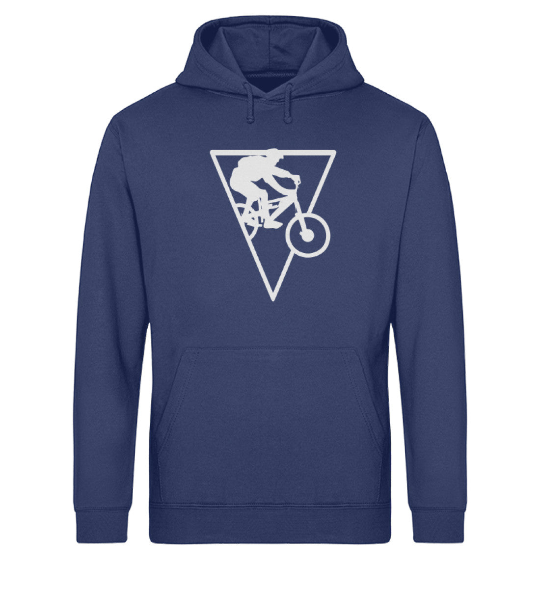 Mountainbiker Geometrisch - Unisex Organic Hoodie mountainbike Navyblau