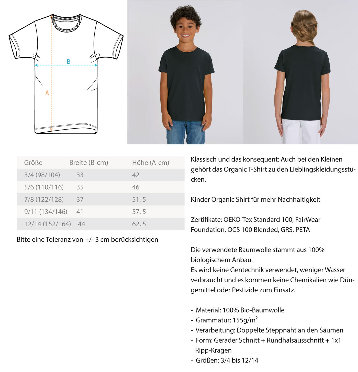 Wanderbua - Kinder Premium Organic T-Shirt