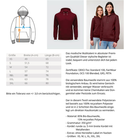 Steinbock und Berg -Unisex Premium Organic Hoodie