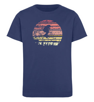 Ski Vintage - Kinder Premium Organic T-Shirt Navyblau