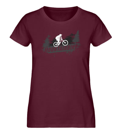 Mountainbike - Damen Organic T-Shirt mountainbike Weinrot