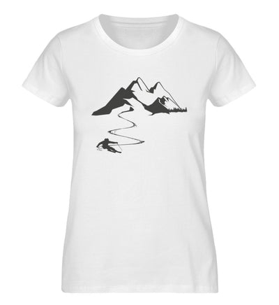 Skisüchtig - Damen Organic T-Shirt ski Weiß