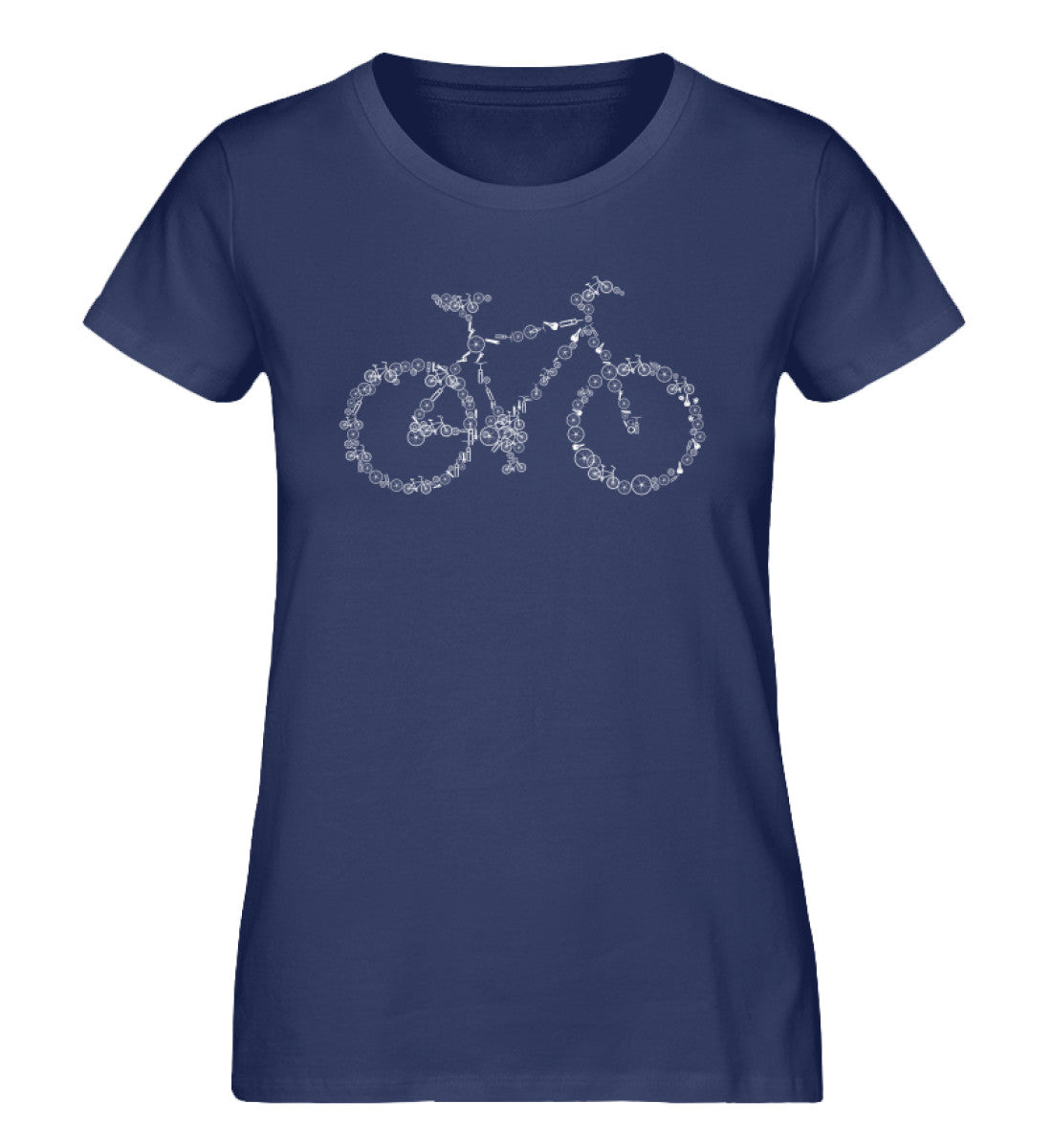 Fahrrad Kollektiv - Damen Organic T-Shirt fahrrad mountainbike Navyblau