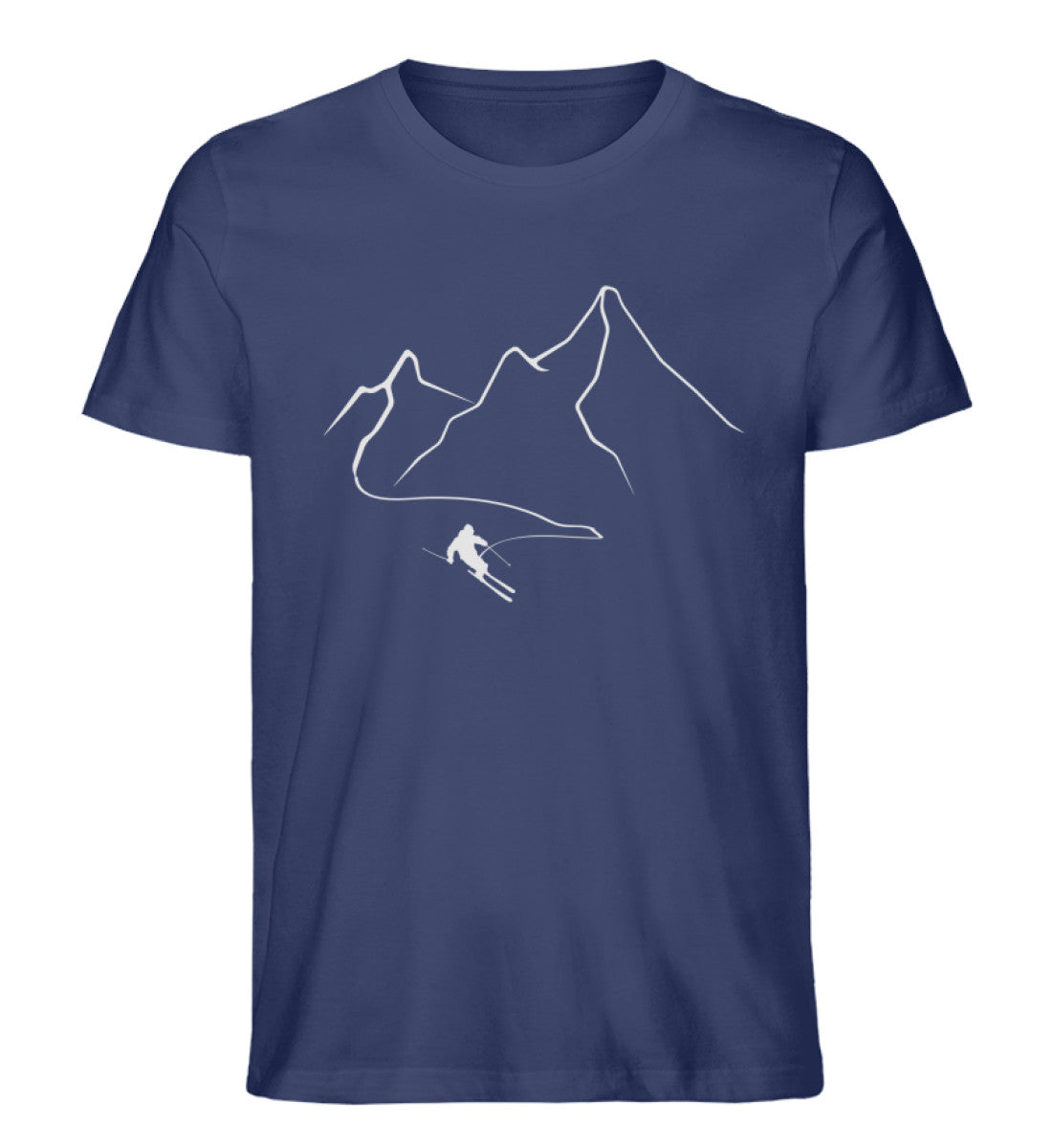 Skifahren - Herren Organic T-Shirt ski Navyblau