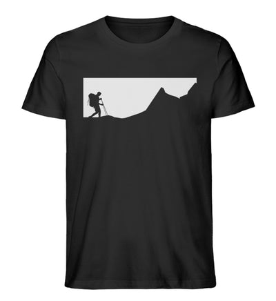 Bergwanderer - Herren Organic T-Shirt wandern Schwarz