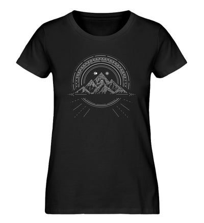 Bergreise Geometrisch - Damen Premium Organic T-Shirt berge camping Schwarz
