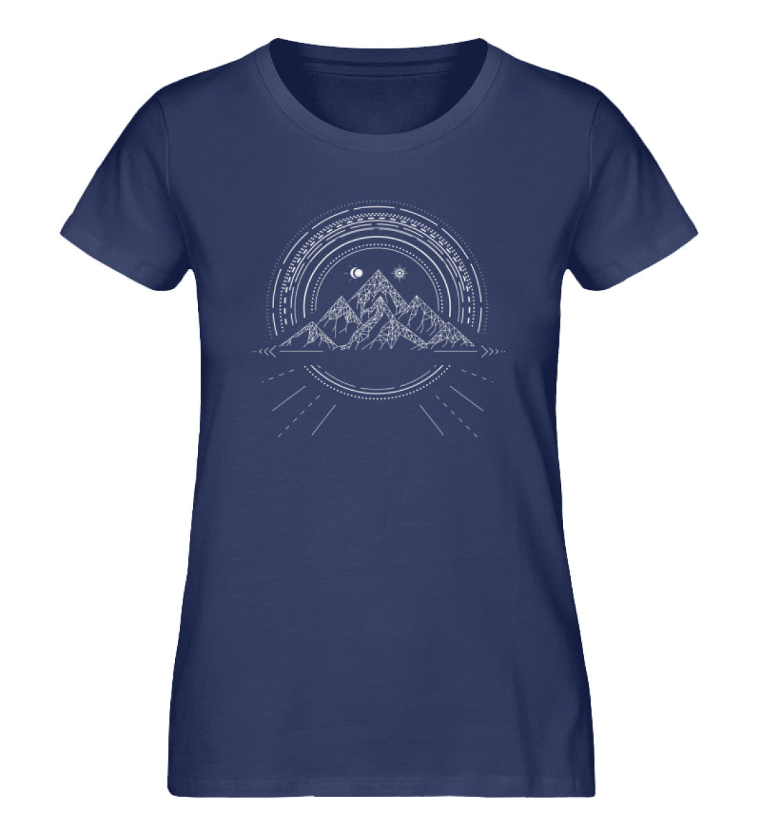 Bergreise Geometrisch - Damen Premium Organic T-Shirt berge camping Navyblau