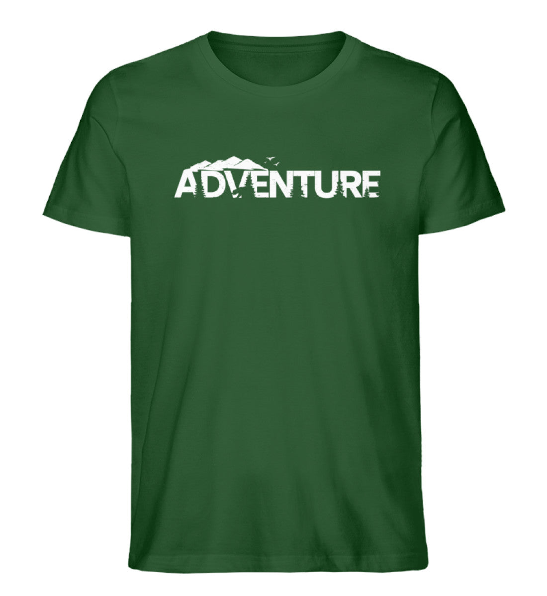 Adventure. - Herren Organic T-Shirt berge camping wandern Dunkelgrün