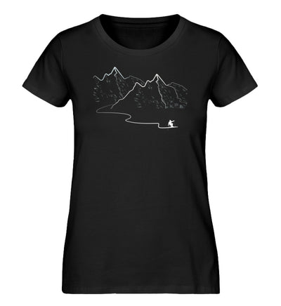 Schifahren - Damen Premium Organic T-Shirt ski Schwarz
