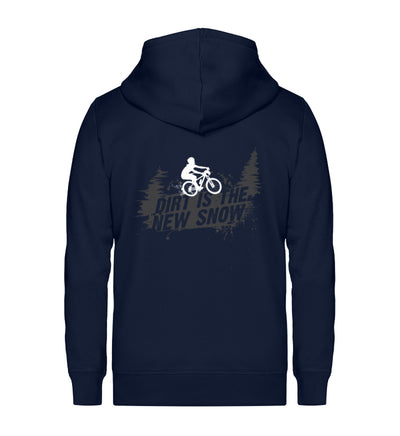 Dirt is the new Snow - Unisex Premium Organic Sweatjacke mountainbike Navyblau