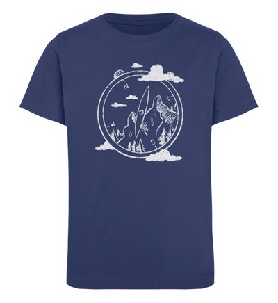 Bergnomade - Kinder Premium Organic T-Shirt berge camping wandern Navyblau