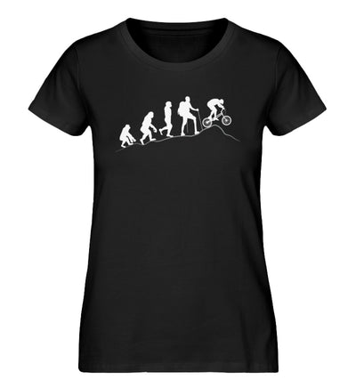 Mountainbike Evolution - Damen Organic T-Shirt mountainbike Schwarz