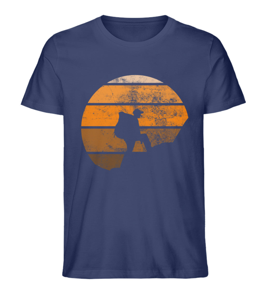 Vintage Wandern - Herren Organic T-Shirt wandern Navyblau
