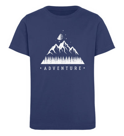 Adventure - Kinder Premium Organic T-Shirt berge camping wandern Navyblau