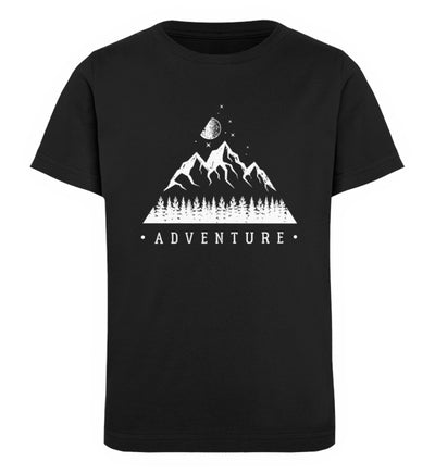 Adventure - Kinder Premium Organic T-Shirt berge camping wandern Schwarz
