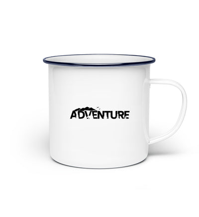 Adventure. - Emaille Tasse berge camping wandern