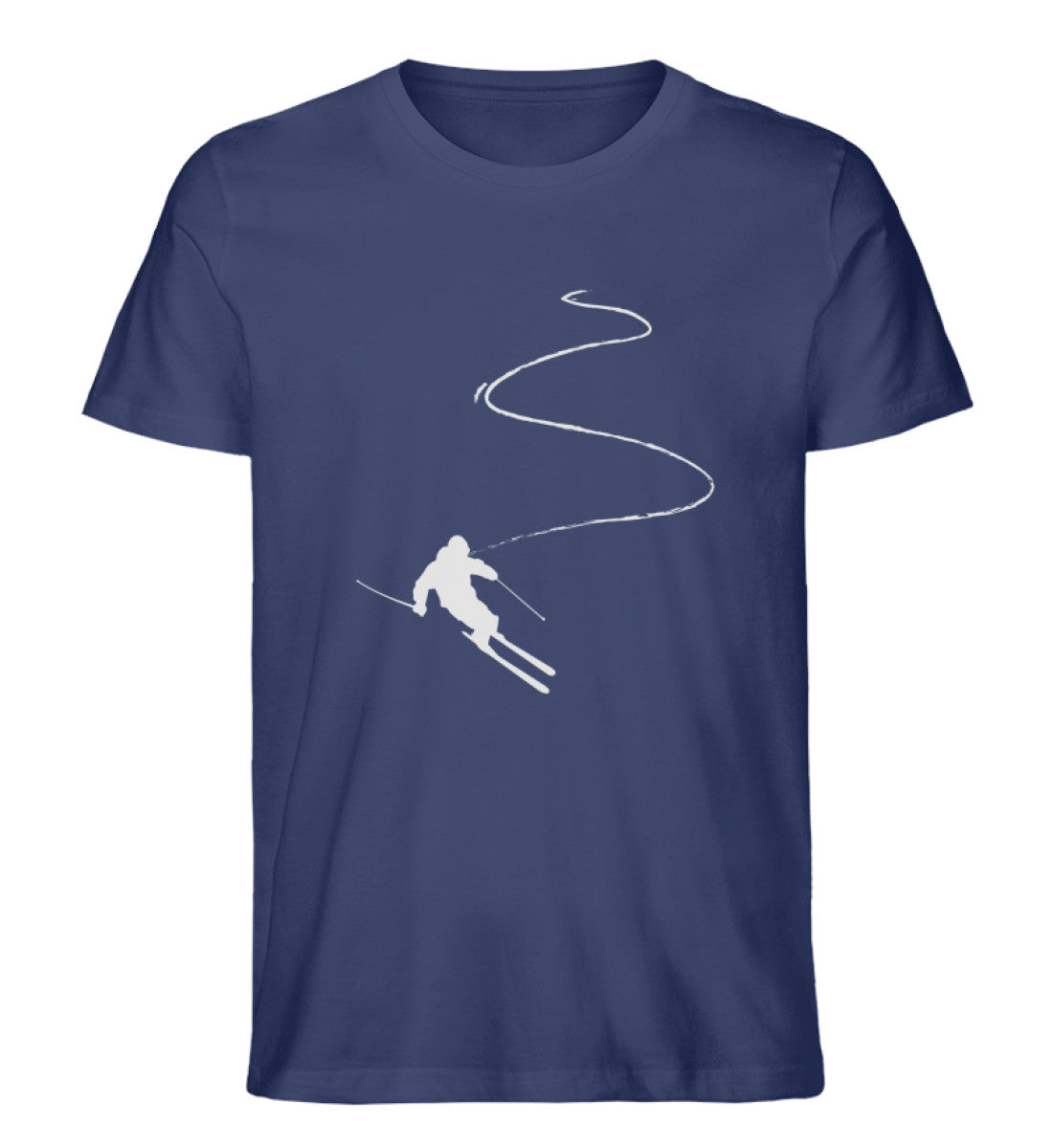 Skifahren auf Piste - Herren Organic T-Shirt ski Navyblau