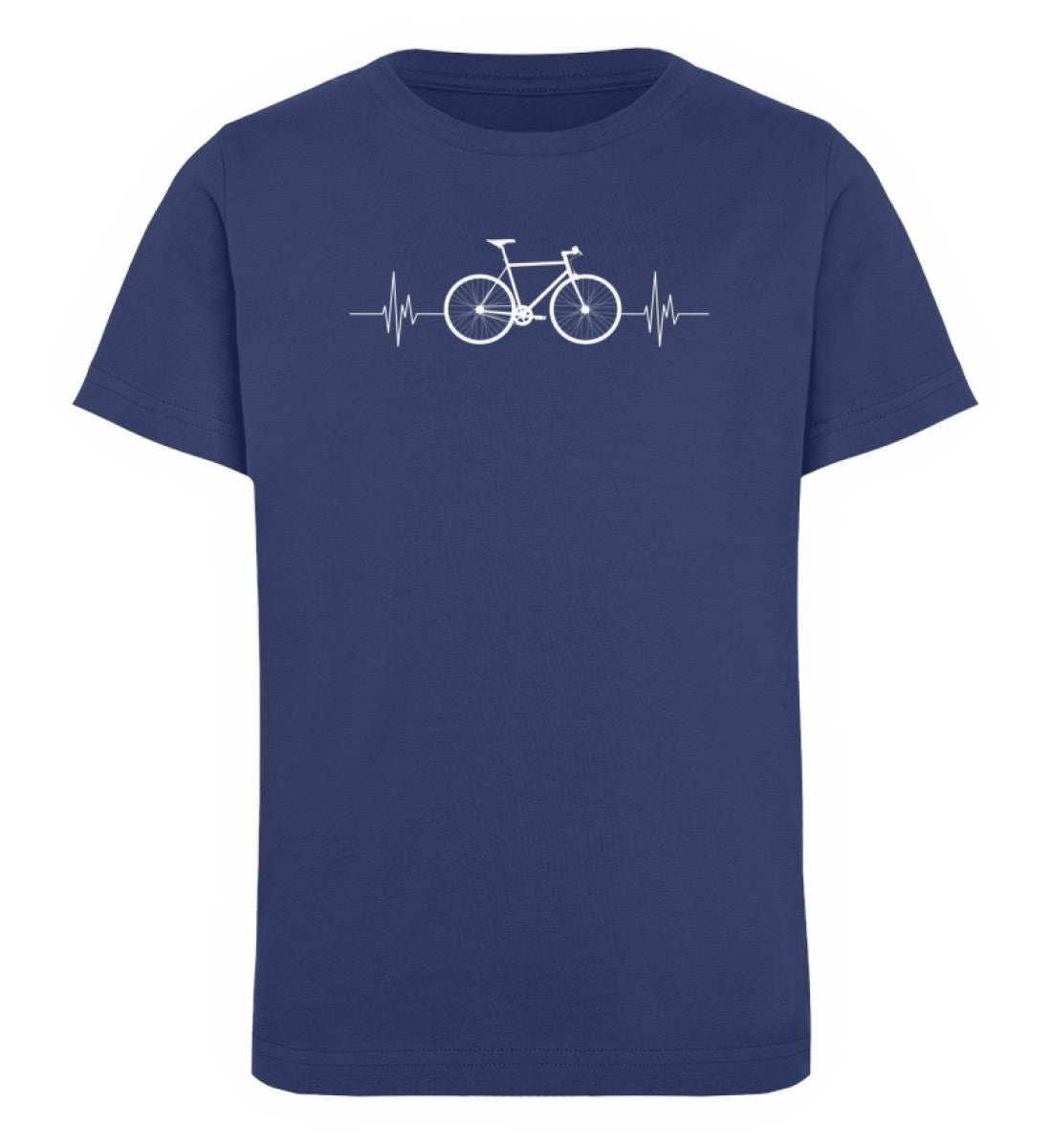 Fahrrad Herzschlag - Kinder Premium Organic T-Shirt fahrrad mountainbike Navyblau