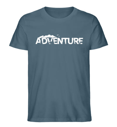 Adventure. - Herren Premium Organic T-Shirt berge camping wandern Stargazer
