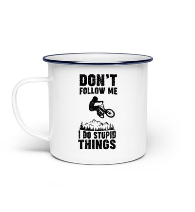 Don't follow me i do stupid things - Emaille Tasse mountainbike Default Title