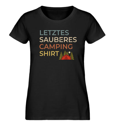 Letztes sauberes Camping Shirt - Damen Premium Organic T-Shirt camping Schwarz