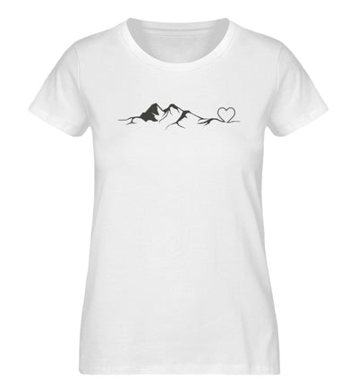 Bergverliebt - Damen Organic T-Shirt' berge klettern wandern Weiß