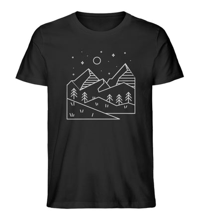 Bergtraum - Herren Organic T-Shirt berge Schwarz