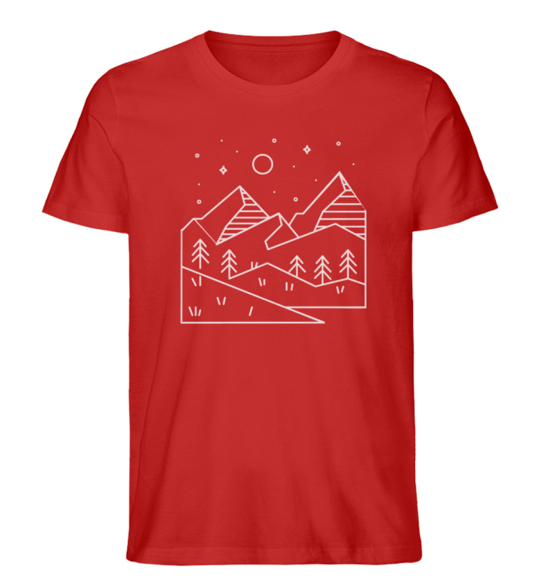 Bergtraum - Herren Organic T-Shirt berge Rot