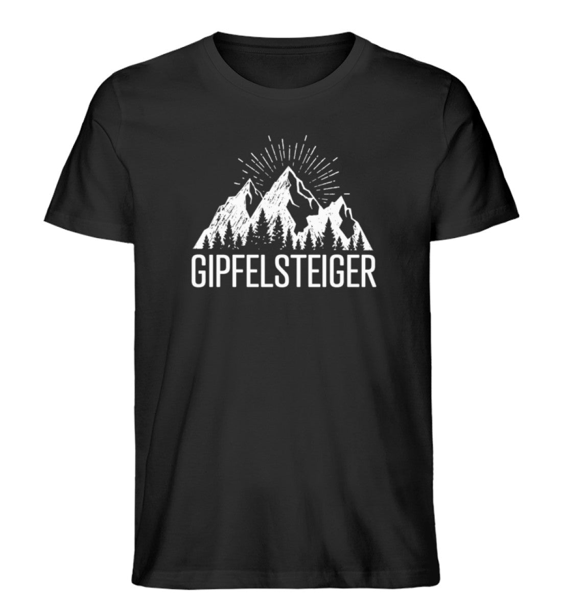 Die Gipfelsteiger - Herren Organic T-Shirt berge klettern wandern Schwarz