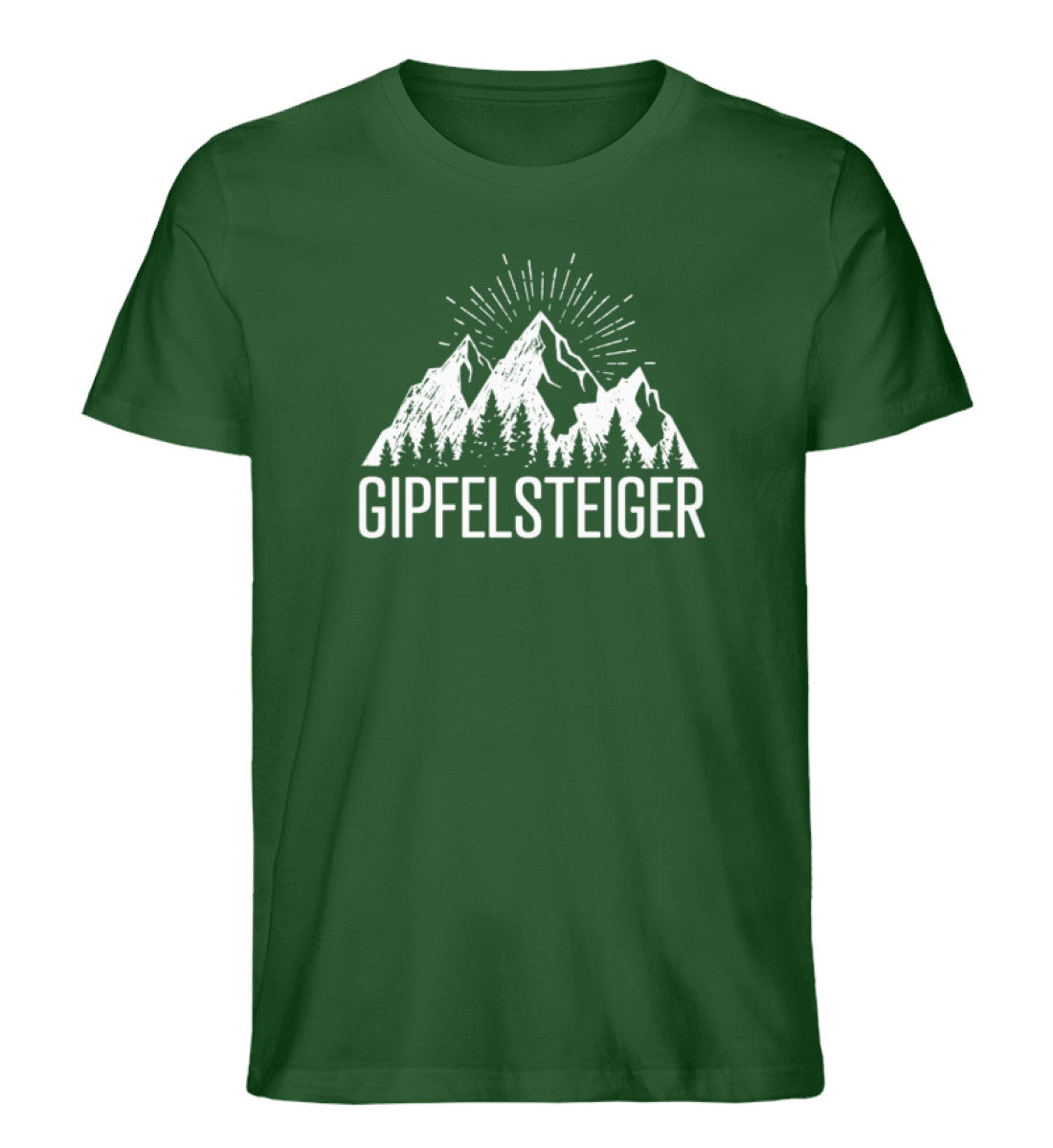 Die Gipfelsteiger - Herren Organic T-Shirt berge klettern wandern Dunkelgrün