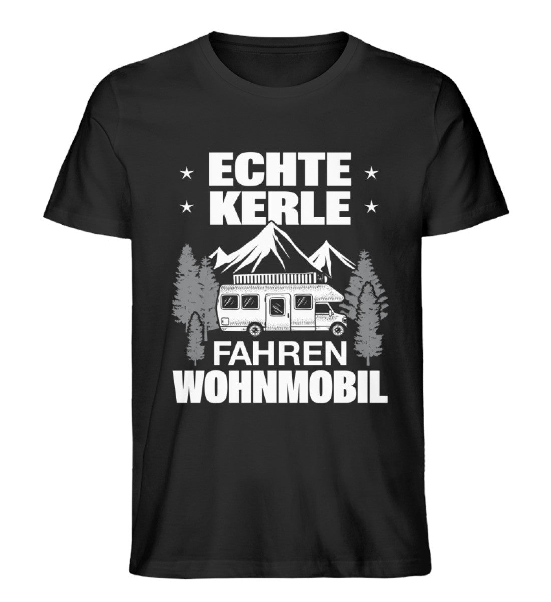 Echte Kerle fahren Wohnmobil - Herren Organic T-Shirt camping Schwarz