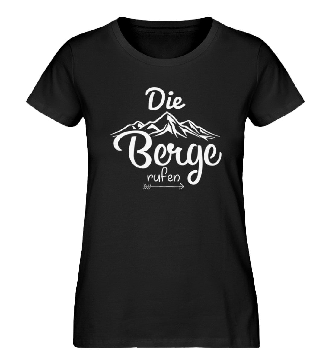 Berge rufen - Damen Premium Organic T-Shirt berge wandern Schwarz