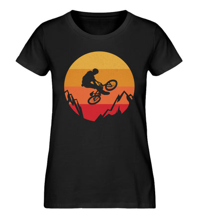 Stuntbikerin - Damen Organic T-Shirt mountainbike Schwarz