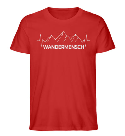 Wandermensch - Herren Organic T-Shirt wandern Rot