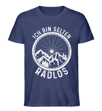 Ich bin selten radlos - Herren Organic T-Shirt fahrrad mountainbike Navyblau
