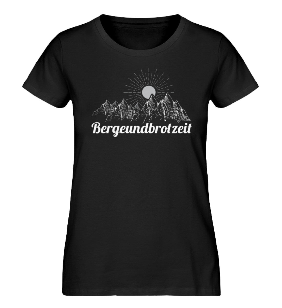 Bergeundbrotzeit - Damen Premium Organic T-Shirt berge Schwarz