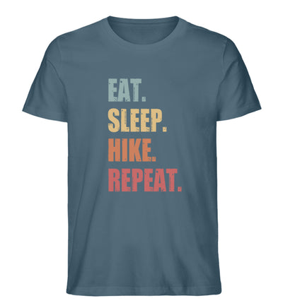 Eat Sleep Hike Repeat - Herren Premium Organic T-Shirt wandern Stargazer