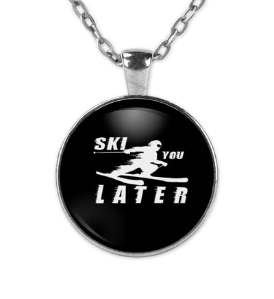 Ski you Later - Halskette mit Anhänger klettern ski Silber