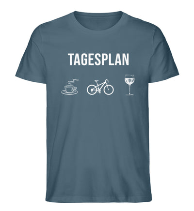 Tagesplan Kaffee, Fahrrad und Wein- Herren Premium Organic T-Shirt Stargazer