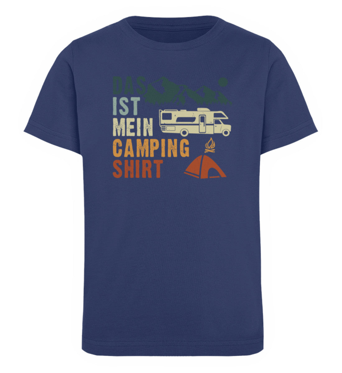 Das ist mein Camping Shirt - Kinder Premium Organic T-Shirt camping Navyblau