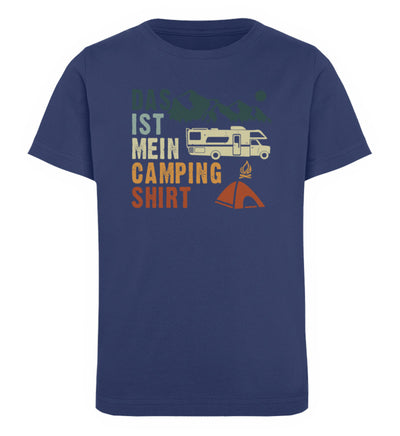 Das ist mein Camping Shirt - Kinder Premium Organic T-Shirt camping Navyblau