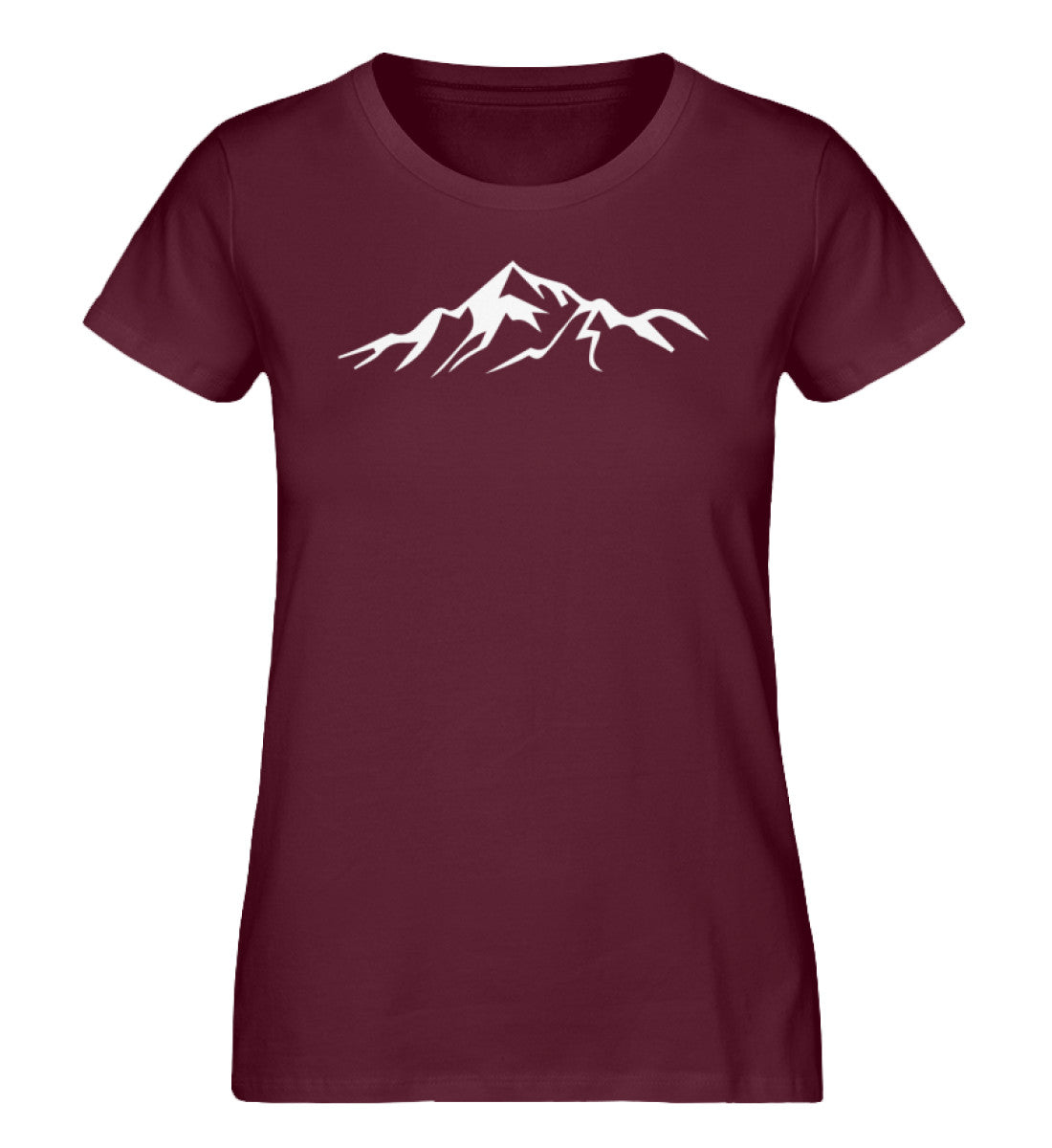 Gebirge - Damen Premium Organic T-Shirt berge Weinrot