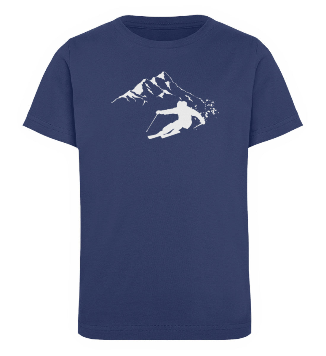 Tiefschnee Skier - Kinder Premium Organic T-Shirt Navyblau