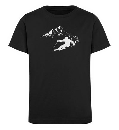 Tiefschnee Skier - Kinder Premium Organic T-Shirt Schwarz