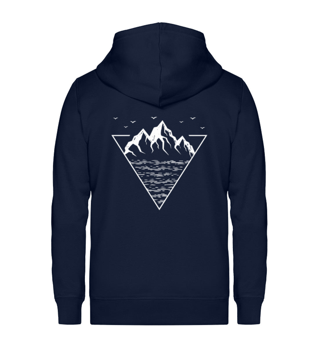 Berg Geometrisch - Unisex Premium Organic Sweatjacke berge wandern Navyblau