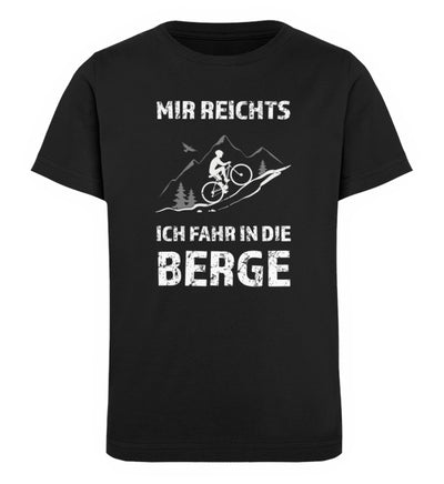 Mir reichts ich fahr in die Berge - Kinder Premium Organic T-Shirt fahrrad mountainbike Schwarz