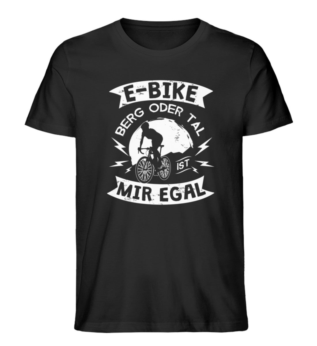 E-Bike - Berg oder Tal, mir egal - Herren Organic T-Shirt e-bike Schwarz
