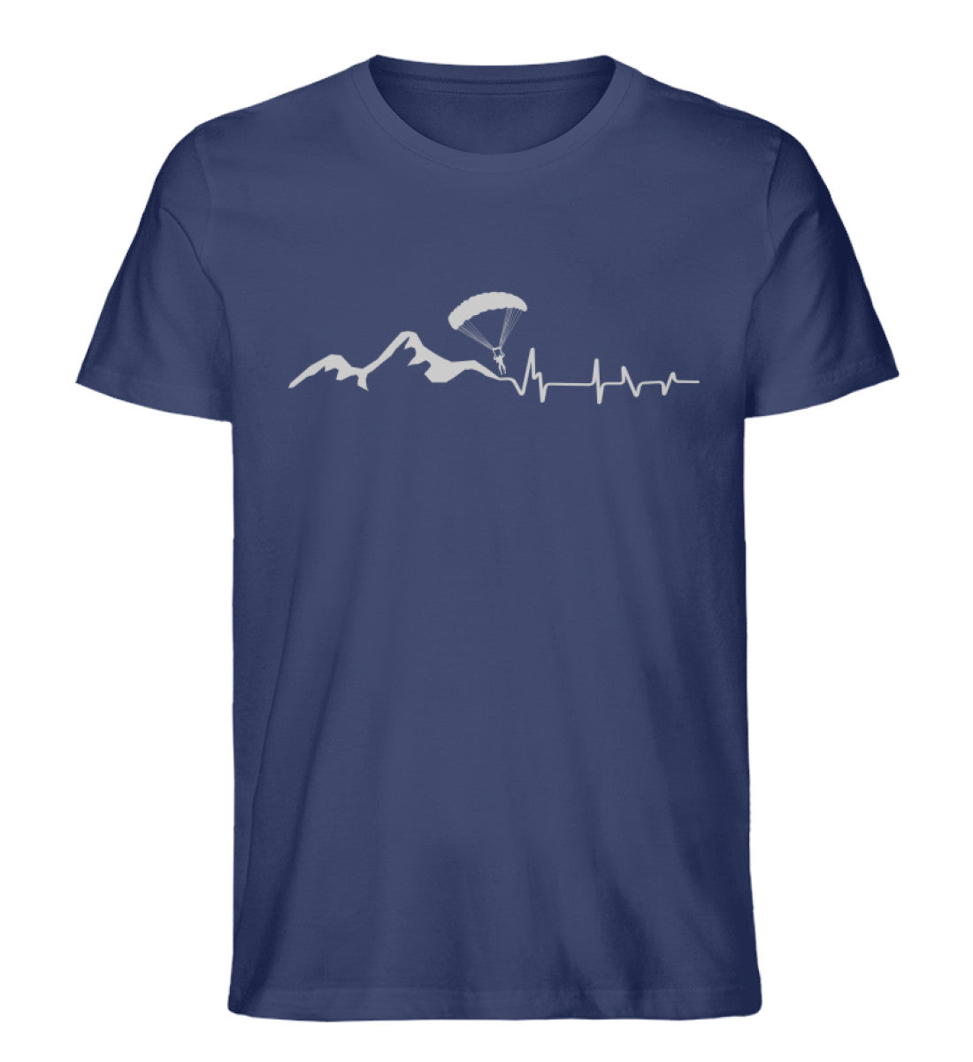 Herzschlag Paragleiter - Herren Organic T-Shirt berge Navyblau